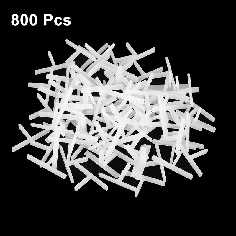 uxcell 800Pcs Wall Floor Tile Plastic T-Shape Spacers Tiling Tools