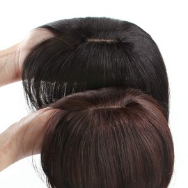 AISIHAIR Partial Wig, Hairpiece, Hair Extensions, Wig, Fully Hand Planted, Ultra Realistic Artificial Skin, Gray Hair, Hide Hair Loss, Bangs Wig, Realistic