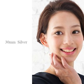 Hoop Earrings, Non-Hole Resin, Nickle Free, Resin Silver Metal Nickel Resin Silver Metal, No Gemstone