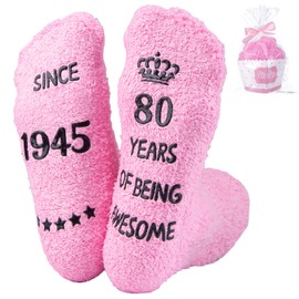 Belillpipi 80th Birthday Gifts for Men 1945 Birthday Gifts 80th Birthday Socks for Women Presents for 80th Birthday Funny 80th Birthday Gift Ideas for Grandma 80th Birthday