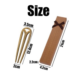 1 Wooden Hair Fork and 1 Gift Box, Hair Styling Tools, Simple Hair Accessories, Geometric Hair Accessories, Retro Hair Accessories