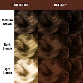 MANIC PANIC MANIC PANIC Cattail Medium Brown Hair Dye - Supernatural - Semi Permanent Mid-toned Chocolate Brown Hair Color For Women And Men - Vegan, PPD & Ammonia Free (4oz)