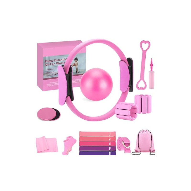 Pilates Ring Set with Pilates Ring and Weights, Pilates Equipment