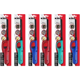 6 Pack King BKOU172 Multi Utility Lighter Assorted Colors