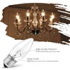 Tiqian Elegant Chandelier Light Bulbs, Incandescent Torpedo Shape, Crystal Clear,