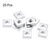 sourcing map Square Nuts, M6x12mmx4mm Zinc-Plated Metric Coarse Thread Assortment