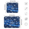 Christmas Blue Snowflakes Dish Drying Mat for Kitchen Counter 16