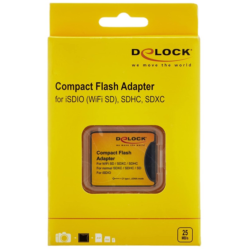 DeLOCK 62637 Compact Flash Adapter WiFi SD/SDHC/SDXC Memory Card For