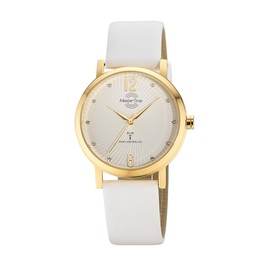 Master Time MTLA-10802-45L Radio Quartz Women's Watch Analogue Digital with Leather Strap, Strap.