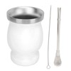 8oz Gourd Tea Cup Double Wall Stainless Steel with Spoon