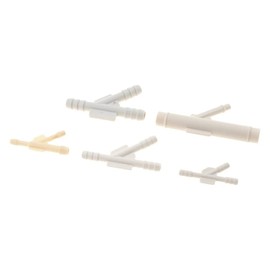 KarParts360 Vacuum Tubing Connector | 5 Pieces | Made Of Plastic | White | Y-Shape Connector | 1/8; 1/4; 1/8 By 3/16; 3/16; 3/8 Inches Outer Diameter