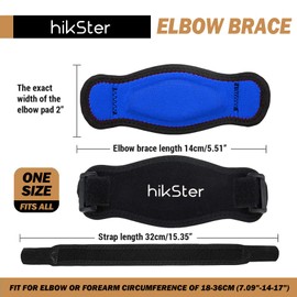 Hikster Tennis Elbow Brace for Men & Women, 2 Pack Golfers Elbow Brace, Upgraded Tennis Elbow Strap Arm Bands with EVA Compression Pad, Elbow Brace for Tendonitis, Elbow Support