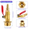 SOMDARHK RV Winterize Blowout Adapter - 1/4" Brass Quick Connect