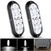 Nilight 6 Inch Oval White LED Trailer Tail Lights Surface