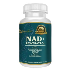 Nad + Resveratol Frasco Con 120 Capsulas De 500mg Sabor Sin Sabor