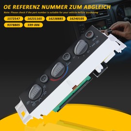 599-006 A/C Heater Climate Control Switch Panel Switch for 1996 1997 1998 1999 2000 Chevy Suburban Tahoe GMC Yukon Replace# 16231165 16238885 16240105