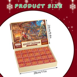 Gobesty Advent Calendar 2024, Christmas Jigsaw Puzzles, Jigsaw Advent Calendar, Jigsaw Puzzles for Adult 1000 Piece, Christmas Advent Calendar 2024 for Adults Kids Mum Dad Birthday Presents Gifts