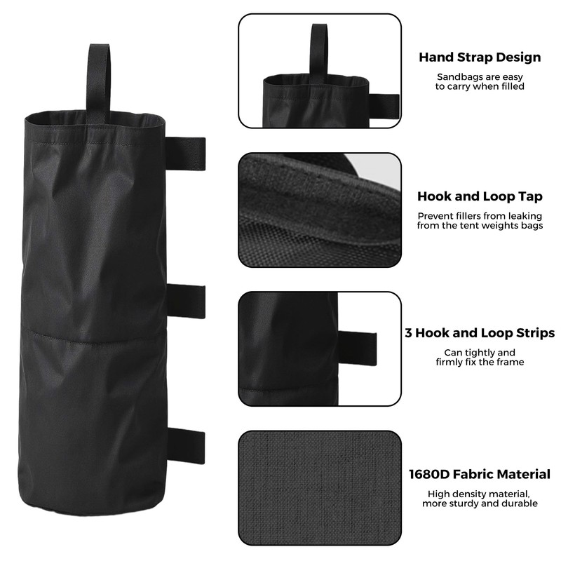 Advwin Canopy Weights Bags 4 Pack, Leg Weights Sand Bags