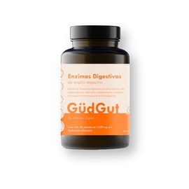 GUDGUT - Enzimas Digestivas de Amplio Espectro - 10 Enzimas  Jengibre y Betana - Bienestar Intestinal - Apoya la Salud Digestiva y Maximiza la...     