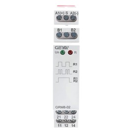 GEYA Electronic Latching Relay Memory Relay Impulse Relay 2SPDT 16A Wide Range Voltage AC/DC12V-240V Din Rail Mounted(GRM8-02,AC/DC12V~240V)