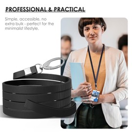 Avorast Avorast 10 Pack Lanyards for ID Badges, Cruise Ship Cards, Keys, Keychain, Long-lasting Neck lanyard Strap with Clasp, Cruise Badge Key Lanyards for Men, Women, Teachers, Kids (Black)