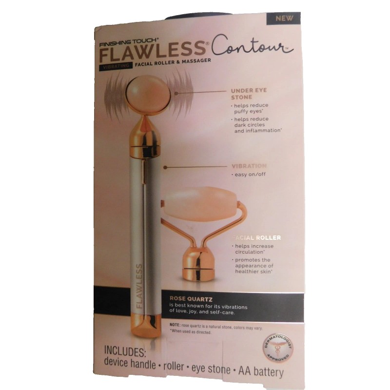Finishing Touch Flawless Contour Vibrating Facial Roller & Massager Rose