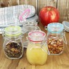 com-four® 4 x Preserving Jar with Clip Top Wire Clip