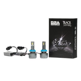 IRON LED Kit faros Luz LED Carro Black Sapphire 75W Chip CSP Canbus Ventilador 36.000 LM 12v luces Altas Bajas y Auxiliares Niebla Neblineros BILED y Simples Focos Bombilla Coche Moto (H11)