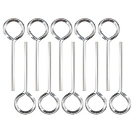 Alamic 1/8 inch Standard Hex Dogging Key Allen Wrench Door Key for Push Bar Panic Exit Devices - 10 Pack(Silver)