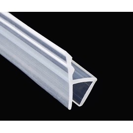 10 Ft Glass Shower Door Seal Strip, Frameless Shower Door Seal Strip Silicone Sweep for 3/8 inch Glass (H)
