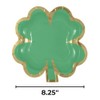 Unique Charming Green and Gold Shamrock-Shaped Foil Stamping Paper Dessert