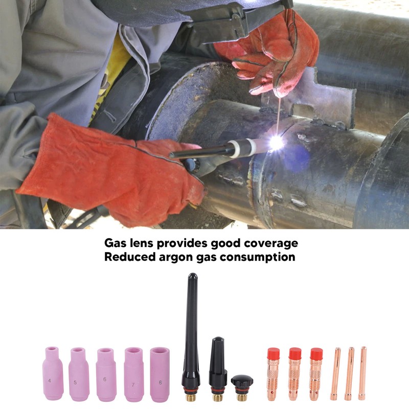 17Pcs TIG Welding Set ABS Argon Arc Welding Torch Glass