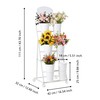 VitarBora Flower display stand, three tiers with six vases, suitable