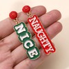 Beaded Christmas Earrings for Women Merry Christmas Naughty Nice Merry