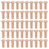 sourcing map 50Pcs Copper Solid Rivets, 3/32" x 5/16" Flat
