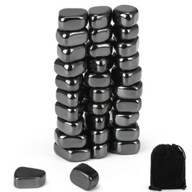 Joxessaien Pack of 20 Hematite Magnets, Irregular Stones Magnet, Puzzle Magnetic Fridge Magnets for Fridge, Camping, Office