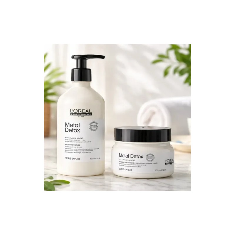 Loreal Metal Detox Duo Shampoo 500ml & Mascarilla 250ml