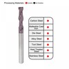 sourcing map Square Nose End Mill, 6mm Tip Dia Solid