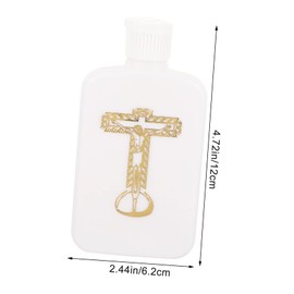 Levemolo Small Empty Holy Water Flask Portable Catholic Water Bottle for Travel Religious Blessings