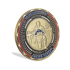 Military Veterans Challenge Coin, United States We Stand for The Flag We Kneel for The Fallen, Pack of 5