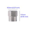 RockTrix - 4 Pieces - Silver Brass Valve Stem Caps