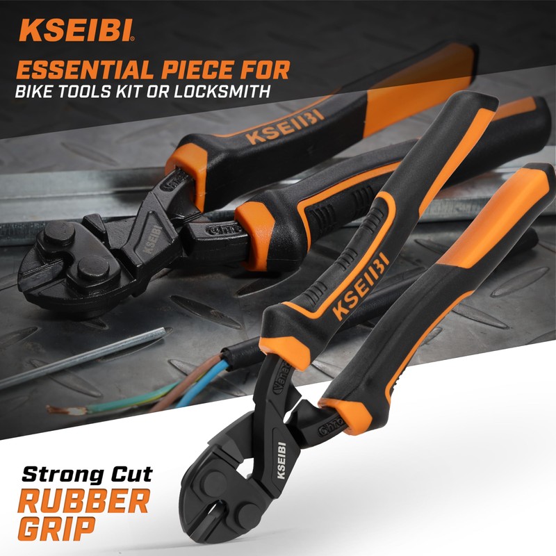 KSEIBI 8-Inch Mini Bolt Cutters Heavy Duty - Compact Bolt