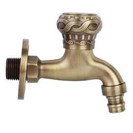 Vintage Faucet Single Cold Faucet Antique Dragon Alloy Faucet 1/2 Basin Tap for Garden Bathroom Kitchen Toilet Wall Mounted (E)