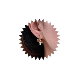 Atentuyi Boho Gold Flower Stud Earrings Tiny Floral Earrings Metal Textured Small Flower Earrings Hammered Flower Statement Earrings Jewellery for Women and Girls