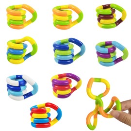 9Pcs Tangle Fidget Toy for Anxiety, Tangle Toy, Silent Fidget Toys for Adh for Sensory Fidgets to Improve Focus and Concentration