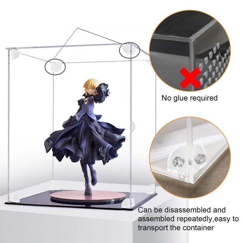 MOROBOR Acrylic Corner Brackets 16 Pieces Clear 3 Holes Rounded