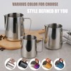 Milk Frothing Pitcher, 20oz Espresso Steaming Pitchers Stainless Steel Cappuccino