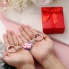 XIHIRCD Best Friend Heart Keychain and Red Jewelry Box, Matching