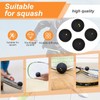Liyquint 4 Pcs Squash Balls，Squash Balls Double Yellow Dot, Single