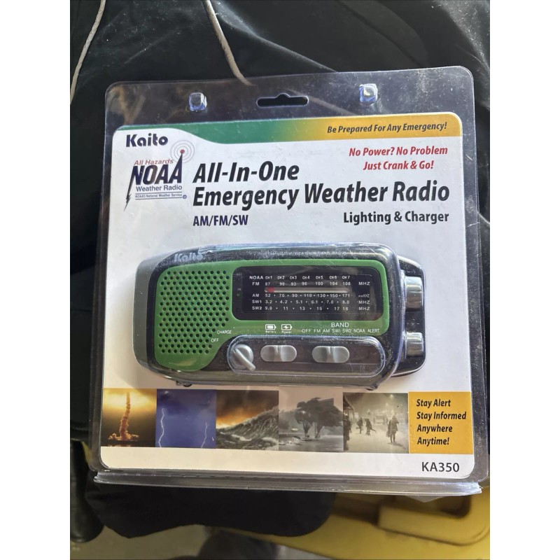 Kaito All-in-One Emergency Weather Radio AM/FM/SW - KA350 - Light